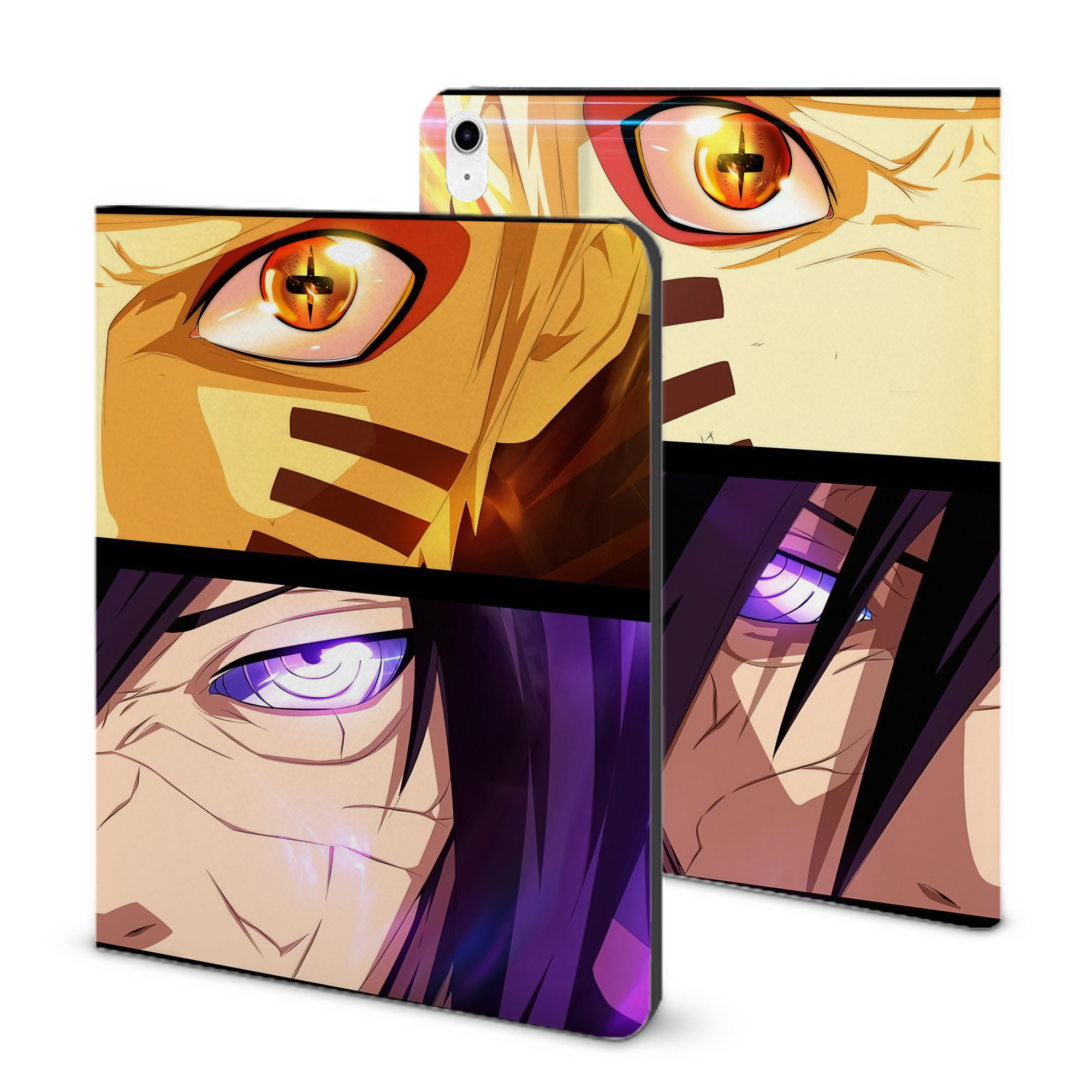 （画像用） NARUTO -ナルト- NARUTO -ナルト- 疾風伝 IPad ケース ブック型 PUレザー TPU 耐衝撃 軽量 薄型 ペン収納なし 全面保護 IPad 各モデル対応